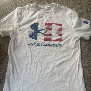 Under Armour White Kids' Patriotic Gift Box Logo Tee